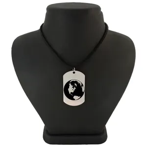 گردنبند مردانه ترمه ۱ طرح کره زمین کد Sam 420