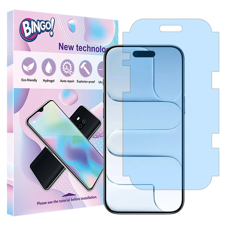 محافظ صفحه نمایش مات ضداشعه آبی بینگو مدل Tough مناسب برای گوشی موبایل اپل iPhone Air