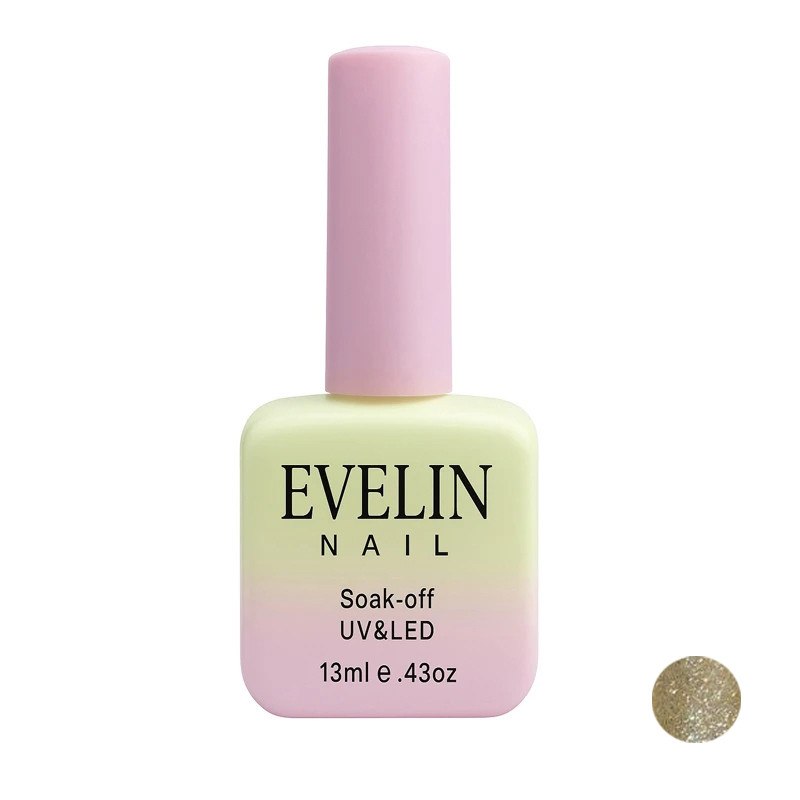 لاک ژل اکلیلی ناخن اولاین مدل 13M شماره 91 رنگ طلایی