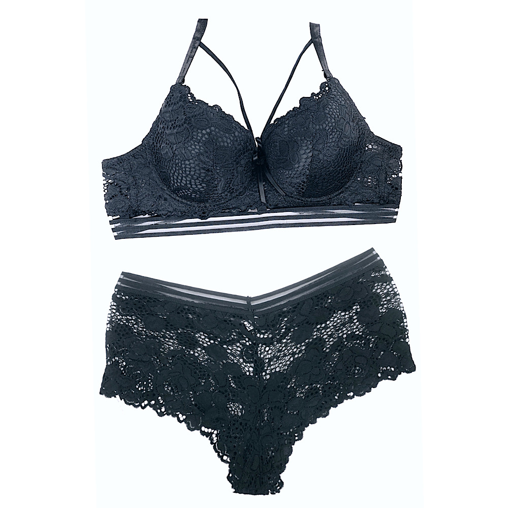 ست شورت و سوتین زنانه مدل 2570 رنگ مشکی