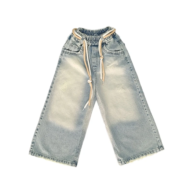 شلوار جین بگ دخترانه مدل نقلی۲