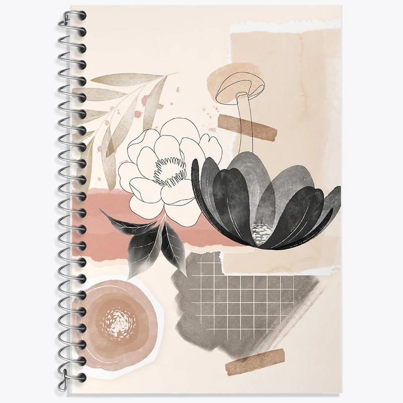 دفتر زبان 50 برگ خندالو مدل دو خط طرح دکوراتیو (decorative) کد F1880