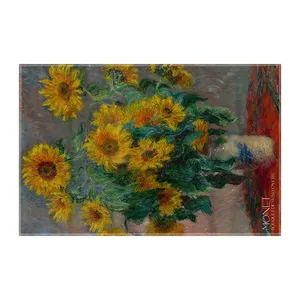 کاغذ کادو ترمه طراحان ایده مدل دسته گل آفتابگردان از مونه کد art0182 سایز 57x37 سانتی متر