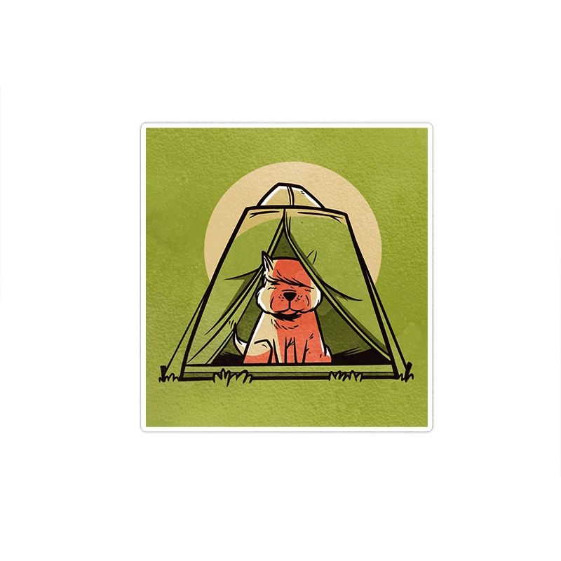 استیکر تزئینی موبایل و تبلت ماسا دیزاین مدل stkv0283 طرح camping.dog