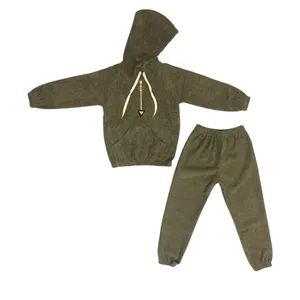 ست هودی و شلوار دخترانه مدل کبریتی نیم زیپ کد 3