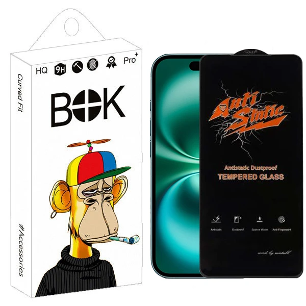 محافظ صفحه نمایش بوک مدل Antistatic Pro مناسب برای گوشی موبایل اپل iPhone 16 / 16 Pro