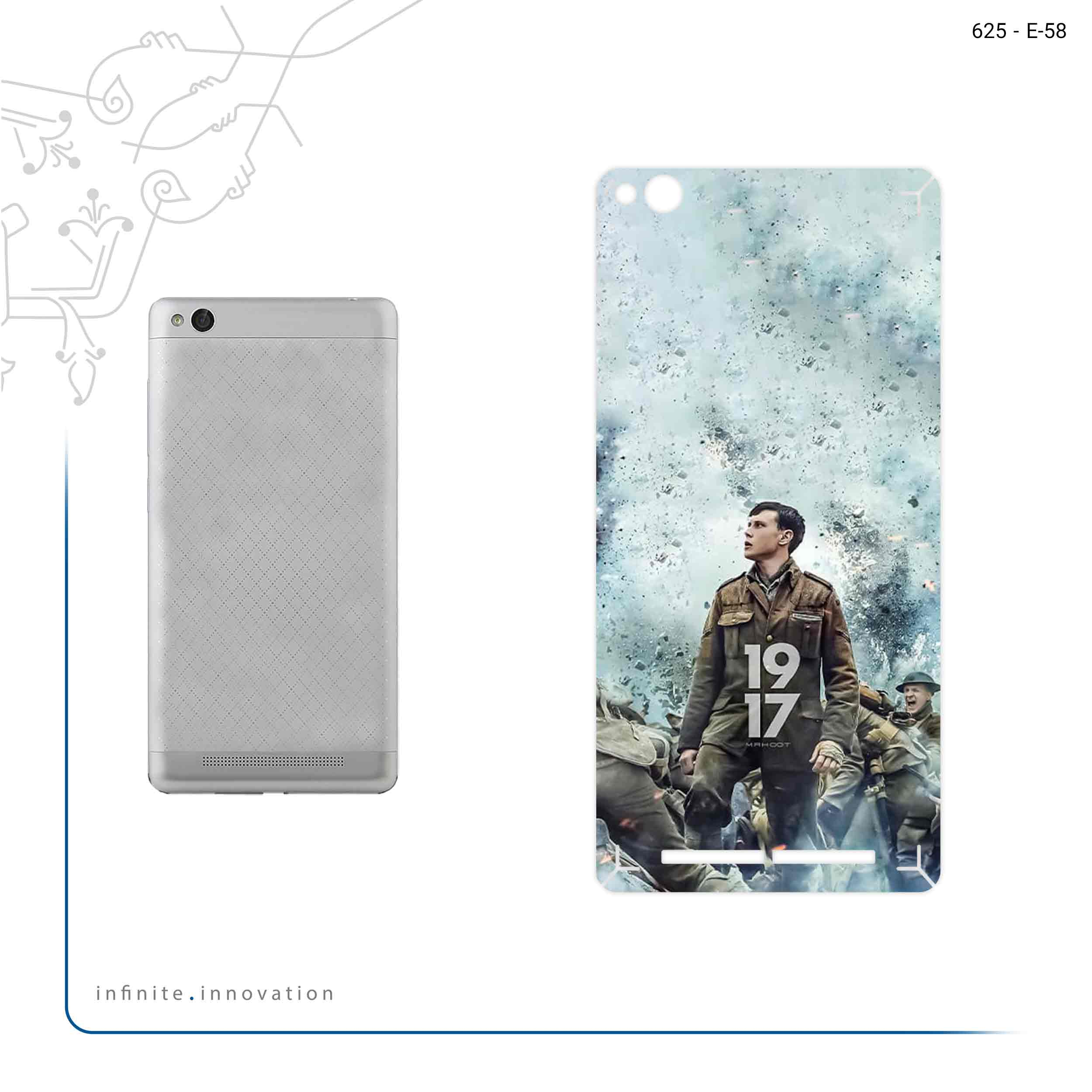 برچسب پوششی ماهوت مدل 1917 مناسب برای گوشی موبایل شیائومی Redmi 3