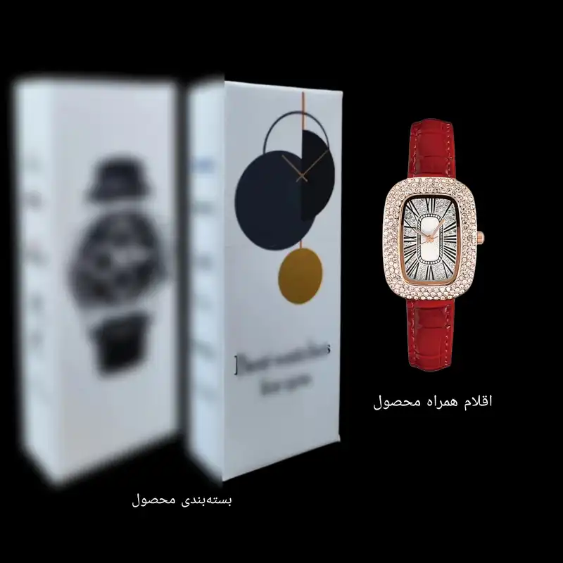 ساعت مچی عقربه ای زنانه مدل کلاسیک کژوال دور نگین بند ورنی کد 3