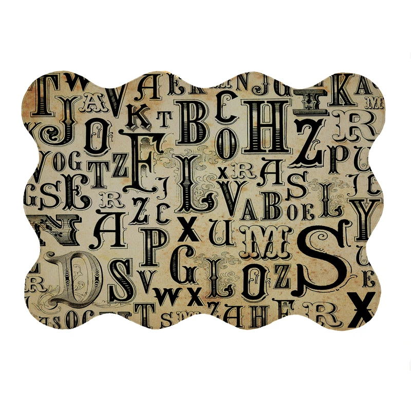 پادری مدل دالبر طرح حروف لاتین کد 6158 سایز 80x110 سانتی متر 