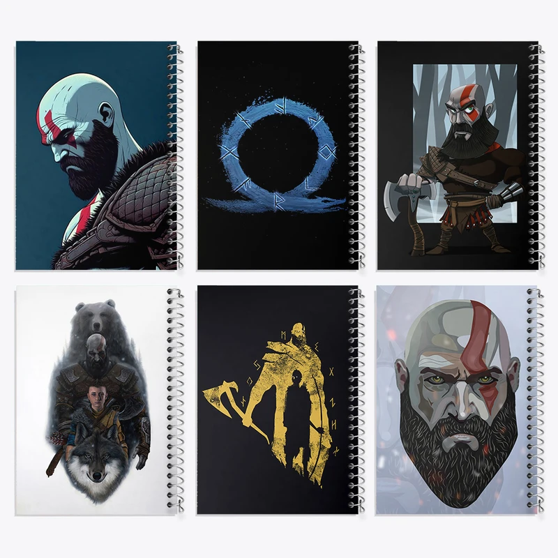دفتر نقاشی 50 برگ خندالو طرح گاد آف وار (God of Wa) کد 734 مجموعه 6 عددی