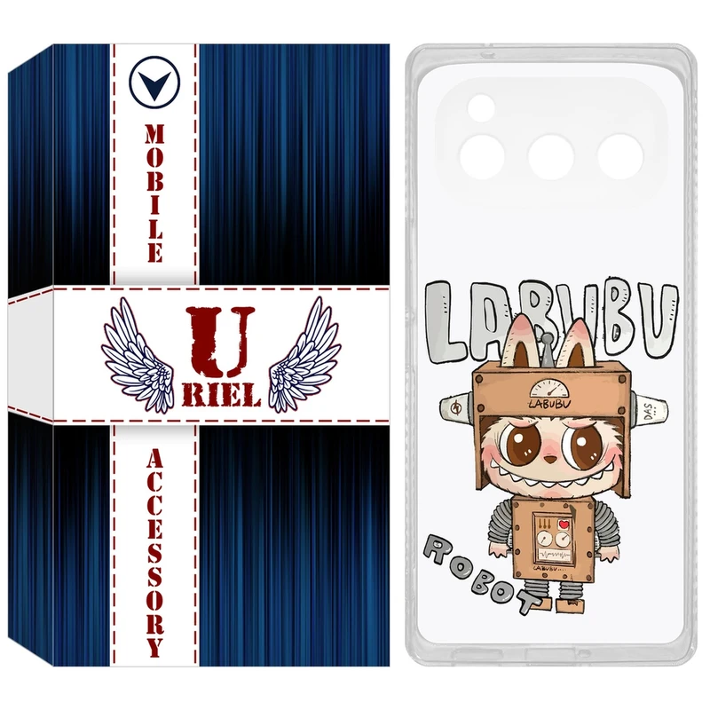 کاور یوریل مدل Clear کد 121 طرح لبوبو Labubu مناسب برای گوشی موبایل داریا Bond