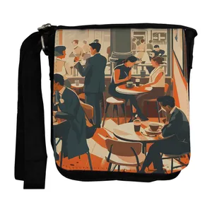 کیف رودوشی طرح کافه کد nb372