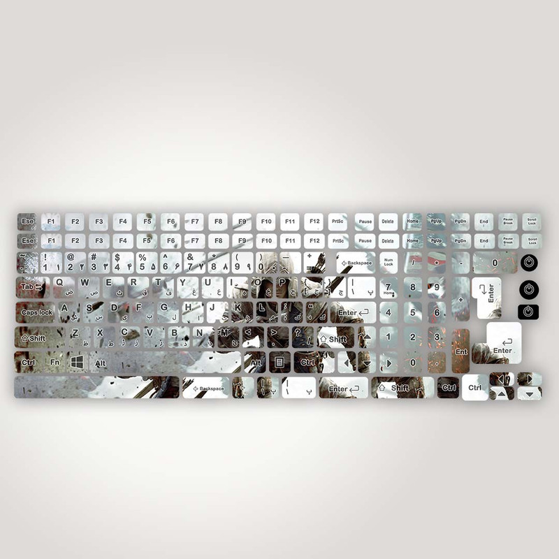 برچسب حروف فارسی کیبورد مدل Gaming کد K-140 