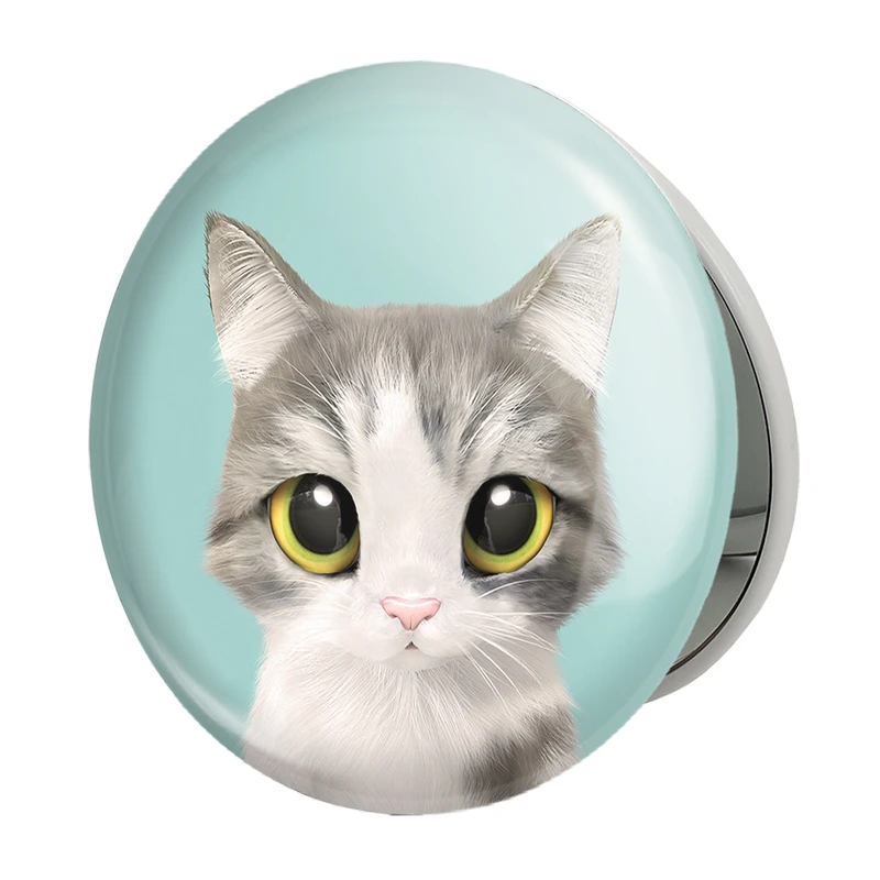 آینه جیبی خندالو طرح گربه مدل تاشو کد 28224 