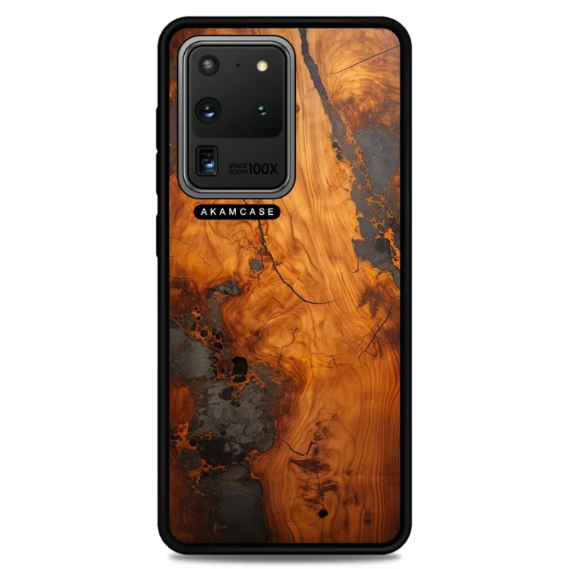 کاور آکام مدل AMC-WSGS20U-WOOD-15 مناسب برای گوشی موبایل سامسونگ Galaxy S20 Ultra