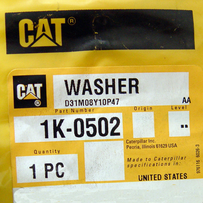 واشر تخت ماشین آلات کاترپیلار کد 1K0502