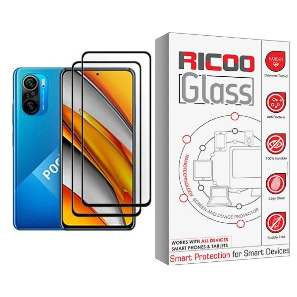 محافظ صفحه نمایش ریکو مدل Glass MIX002 مناسب برای گوشی موبایل شیائومی Poco F3 بسته دو عددی