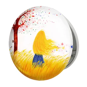 آینه جیبی خندالو طرح پاییز مدل تاشو کد 5473 