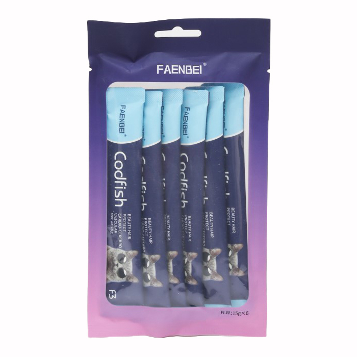 بستنی گربه فنبی مدل ماهی وزن 15 گرم بسته 6 عددی