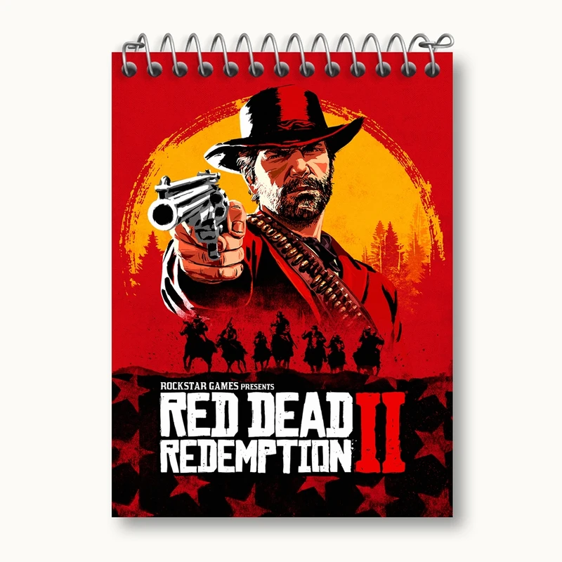 دفتر یادداشت 50 برگ خندالو مدل رد دد Red Dead کد 10293