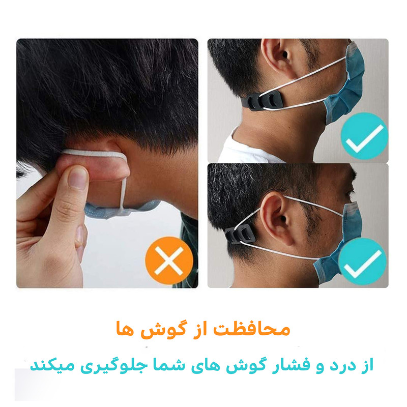 گیره نگهدارنده ماسک صورت مدل Royal بسته 5 عددی گیره نگهدارنده ماسک صورت مدل Royal بسته 5 عددی