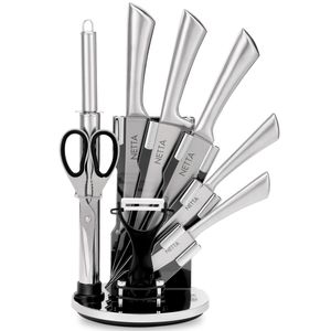 نقد و بررسی سرویس چاقو آشپزخانه 8 پارچه نتا مدل NT-03 توسط خریداران