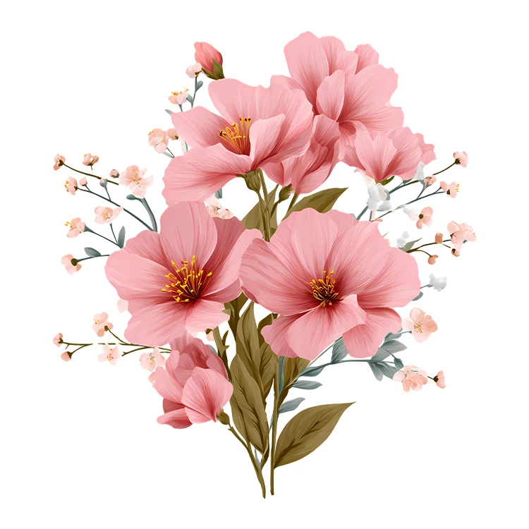 استیکر پارچه و لباس پاد آفرین مدل کارتونی طرح گل کد S6057