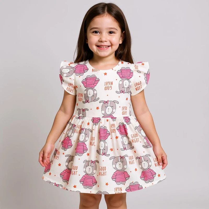 پیراهن دخترانه گنجشکک مدل خرگوش