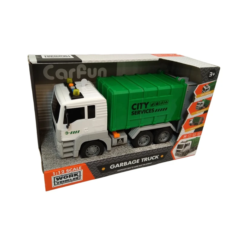 ماشین بازی مدل کامیون شهرداری طرح حمل زباله کد 525