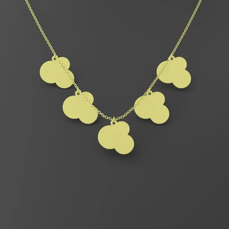 گردنبند طلا 18 عیار زنانه مدوپد مدل ابر کد RNA12024