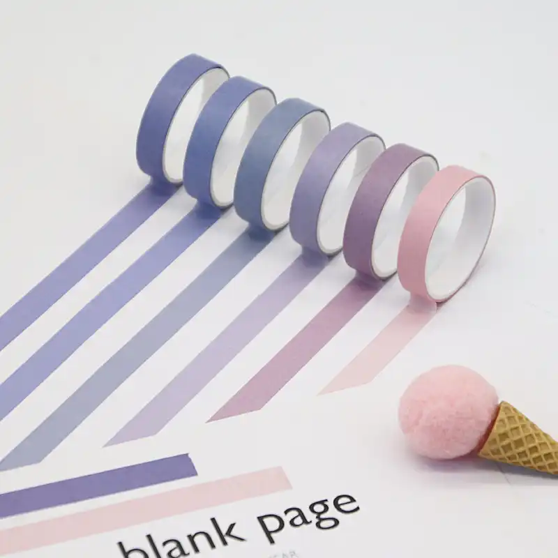 چسب کاغذی مدل واشی طرح رنگی رنگی عرض 1 سانتی متر مجموعه 6 عددی