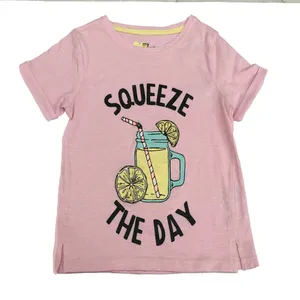 تی شرت آستین کوتاه دخترانه مدل نوشیدنی کد 6576