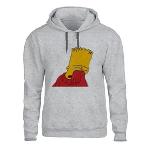 هودی مردانه مدل  سیمپسون ناراحت کد 43 Z رنگ طوسی