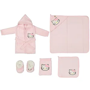 ست 7 تکه حوله کودک مدل Hello Kitty