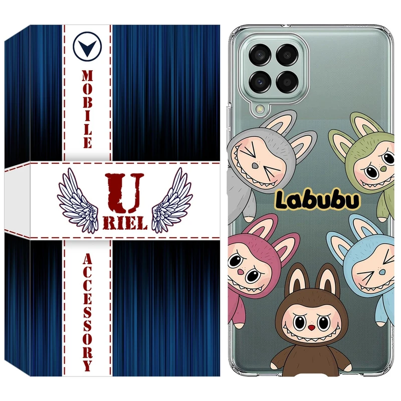 کاور یوریل قاب مدل Clear کد 102 طرح لبوبو Labubu مناسب برای گوشی موبایل سامسونگ Galaxy M33