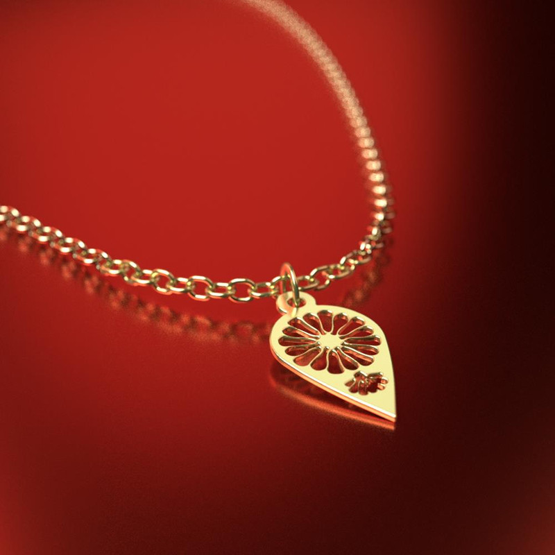 آویز ساعت طلا 18 عیار زنانه مدوپد مدل هندسی کد CA13187