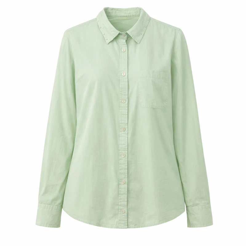 شومیز آستین بلند یقه برگردان زنانه مدل 3852