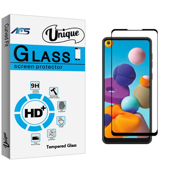محافظ صفحه نمایش ای اف اس مدل Unique Glass مناسب برای گوشی موبایل سامسونگ Galaxy A21s