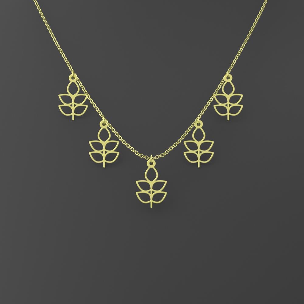 گردنبند طلا 18 عیار زنانه مدوپد مدل برگ کد RNA16005 -  - 4