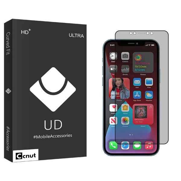 محافظ صفحه نمایش حریم شخصی کوکونات مدل UDB مناسب برای گوشی موبایل اپل iPhone 12 Pro Max
