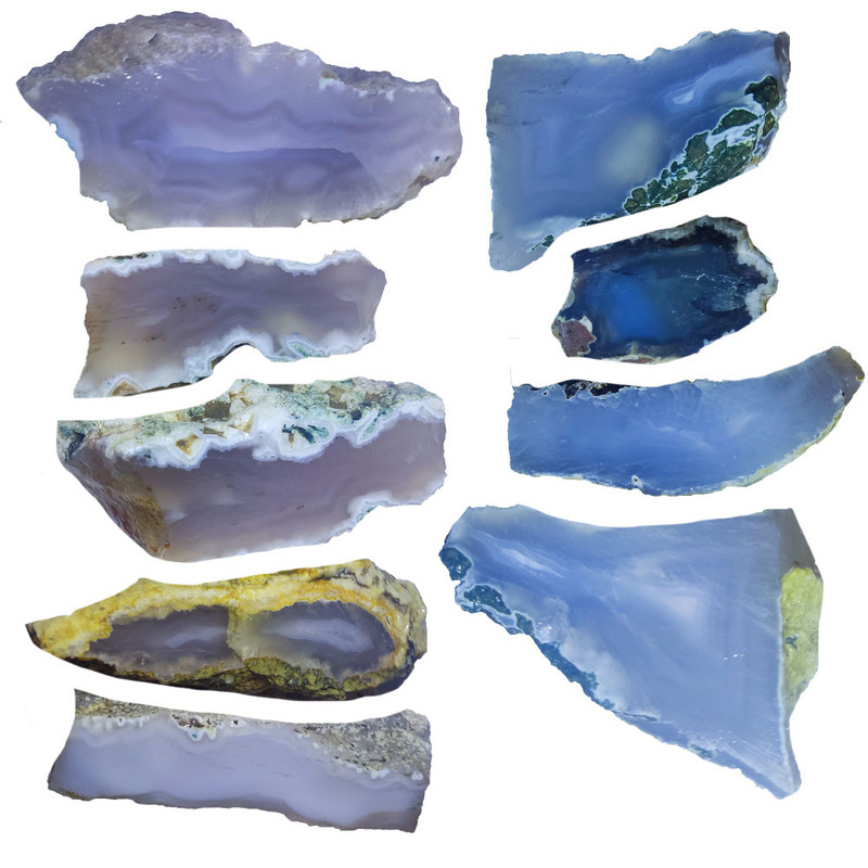 سنگ راف عقیق سلیمانی مدل G19 مجموعه 9 عددی