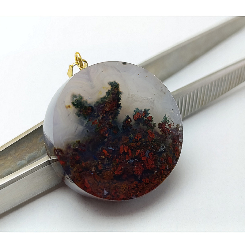 آویز گردنبند مدل عقیق شجر کد As4