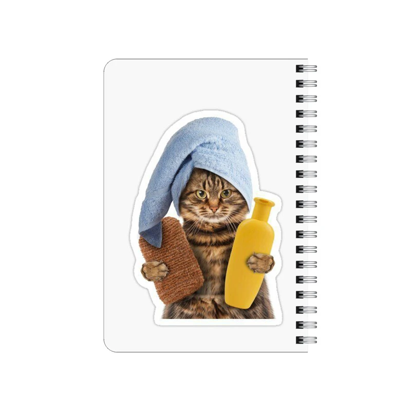 دفترچه یادداشت بامبیلیپ مدل چوبی طرح مامان گربه در حمام کد 7570281