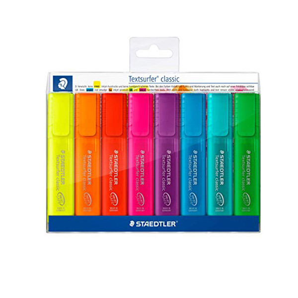 ماژیک علامتگذار 8 رنگ استدلر مدل Textsurfer Classic 