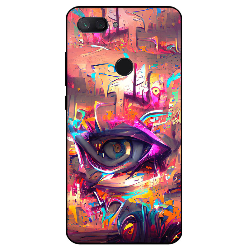 کاور مگافون طرح چشم مدل 2823 مناسب برای گوشی موبایل شیائومی Mi 8 Lite  