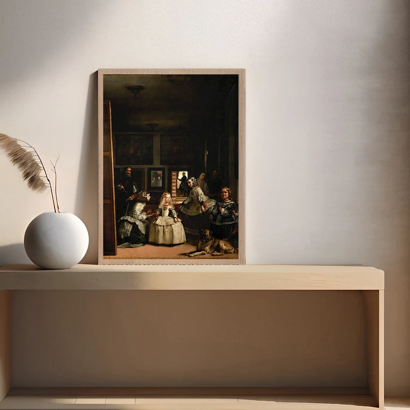 تابلو مدل قاب چوبی طرح نقاشی ولاسکوئز