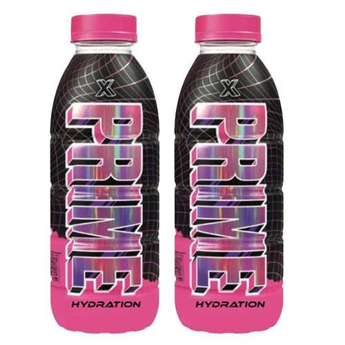 نوشیدنی انرژی زا توت فرنگی و لیمو پرایم - 500 میلی لیتر بسته 2 عددی