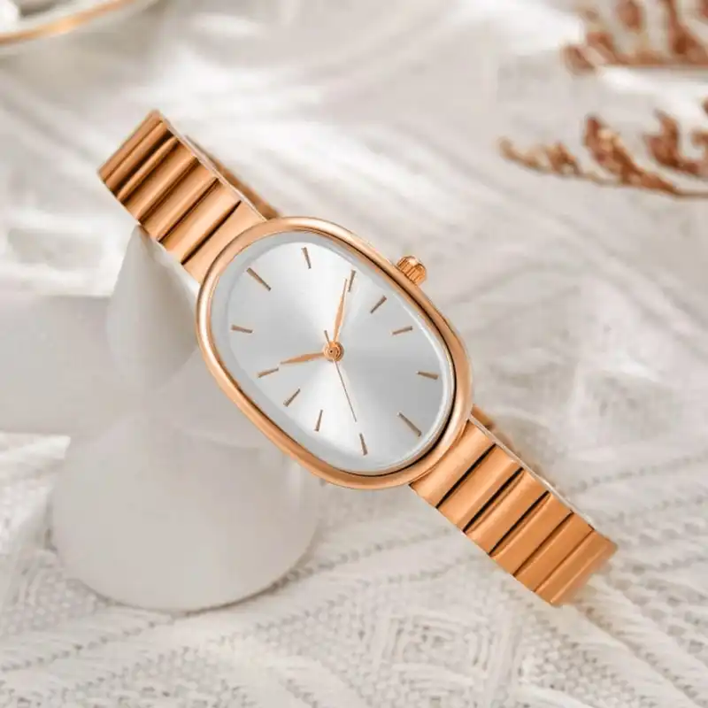 ساعت مچی عقربه ای زنانه مدل کلاسیک کژوال بند ریلی کد 2