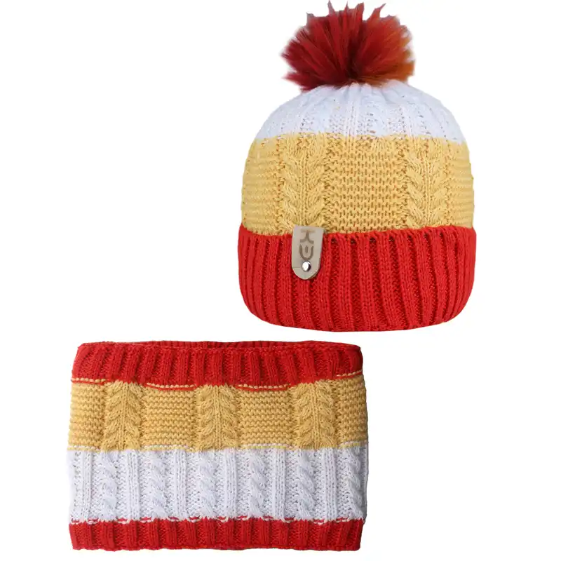 ست کلاه و شال گردن مدل بافتنی