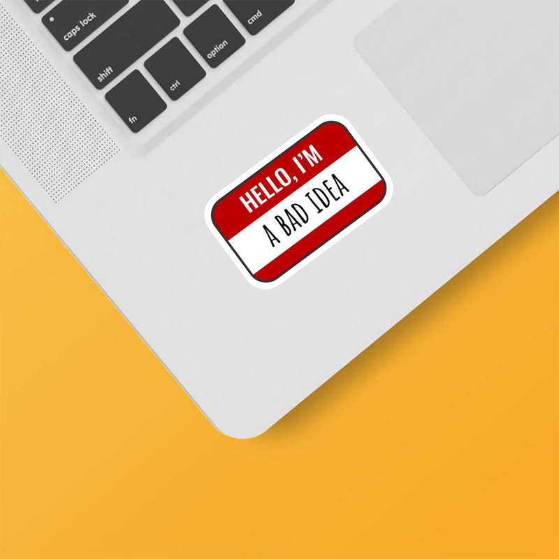 استیکر لپ تاپ و موبایل بووم طرح نوشته کد BM43
